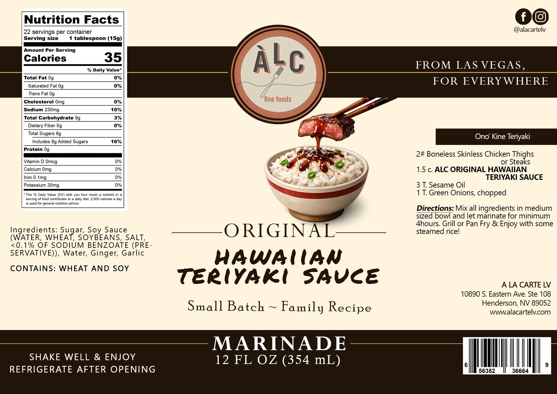 Original Hawaiian Teriyaki Sauce